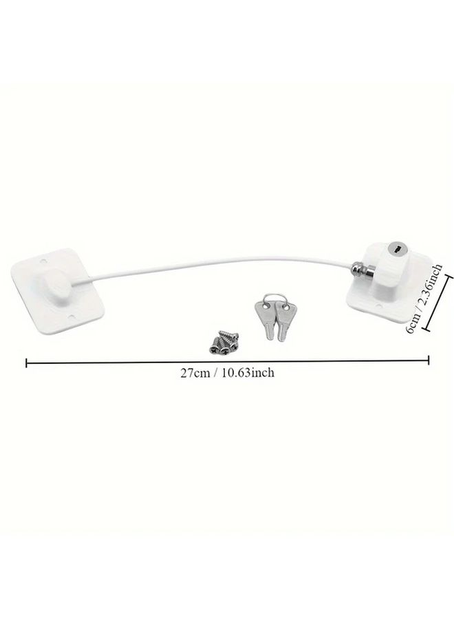 Refrigerator Freezer Lock Keyless Safety Lock With 2 Mounting Methods Screw In And Surface Mount Durable Plastic White Multi Application For Pantry Cabinets Ovens Wardrobe Cabinet Security Leadfree Material - Image 2