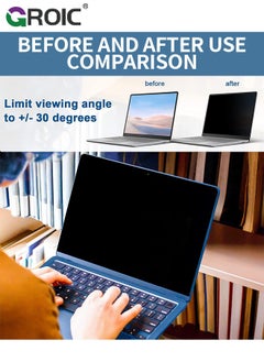 GROIC Laptop Privacy Screen 14.1 Inch for HP Dell Acer Asus Lenovo Thinkpad Envy Xps, 16:10 Aspect Removable Anti Blue Light Glare Privacy Screen Filter Shield, Anti Spy Computer Monitor Security Protector  - Image 3
