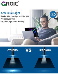 GROIC Laptop Privacy Screen 14.1 Inch for HP Dell Acer Asus Lenovo Thinkpad Envy Xps, 16:10 Aspect Removable Anti Blue Light Glare Privacy Screen Filter Shield, Anti Spy Computer Monitor Security Protector  - Image 5