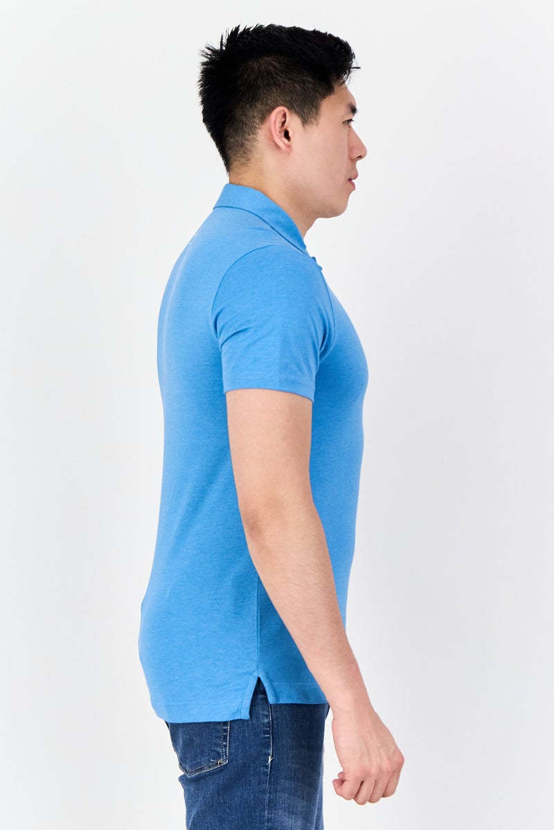 Levi's Men Regular Fit Plain Short Sleeve Polo Shirt, Blue - Image 2