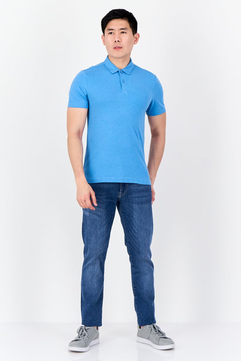 Levi's Men Regular Fit Plain Short Sleeve Polo Shirt, Blue - Image 4