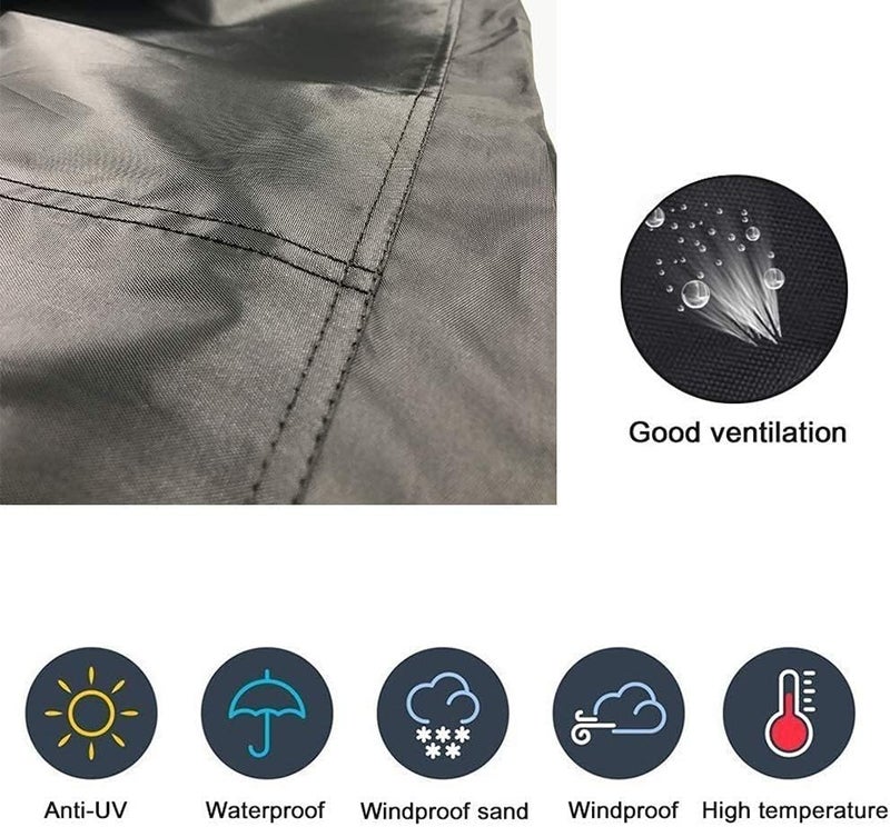 amberr Outdoor Ping Pong Table Cover - Dustproof, Waterproof, Lightweight, Prevent Dripping Water - Black - Image 3