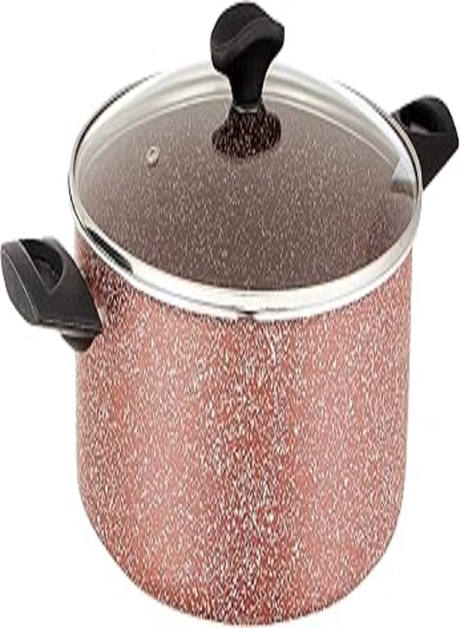 La Vita Pot 26 cm Marbel copper spotted glass cover 2.3 mm