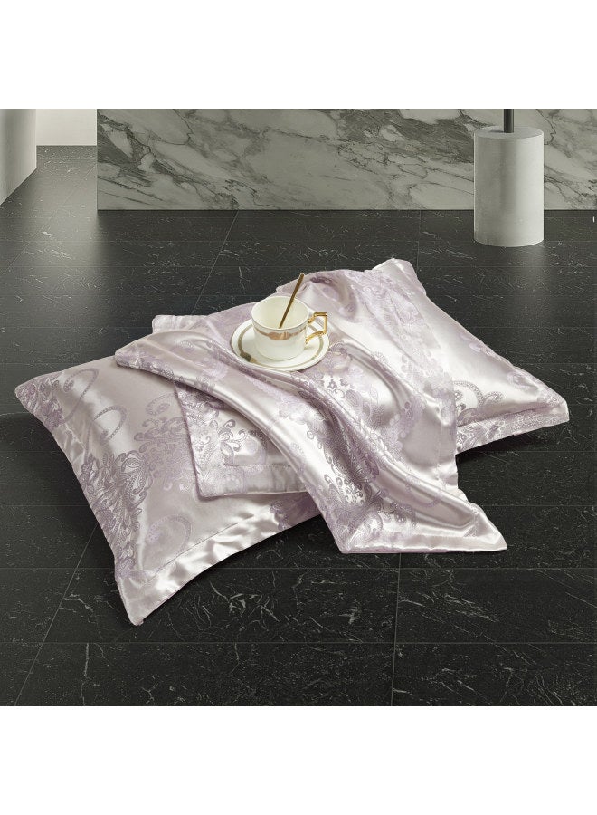 European-style Satin Jacquard Pillowcase A Pair Of Adult Single And Double Pillowcase Pillowcase 48 × 74cm Full And-Color:Enjoy Life-qinlan [pair Of Pillowcases]★-Specifications:48cmX74cm★  - Image 2
