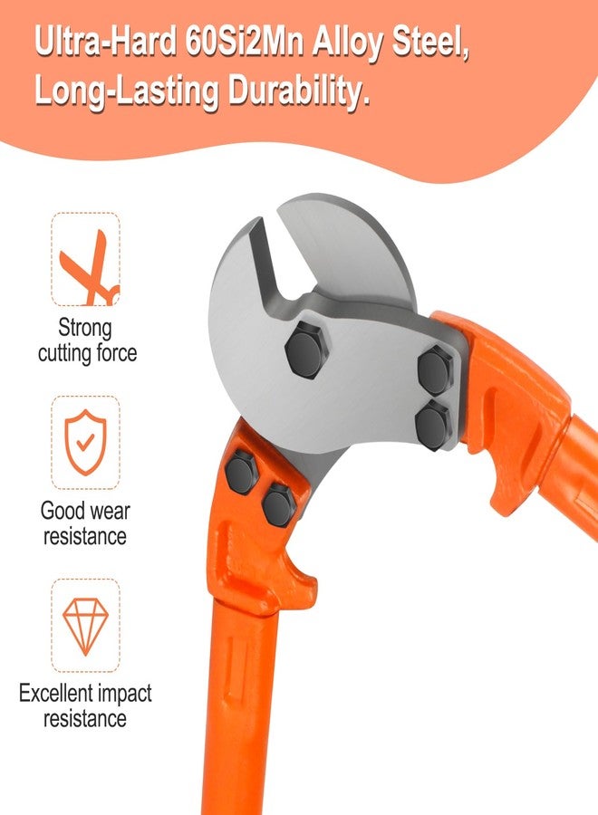 Gvtufeil Hardened Cable Cutter, 18" Heavy Duty Wire Rope Cutter, Industrial Strength Hand Tool Wire Cutters up to 5/16" Stainless Steel Wire, Hard Wire Ropes, Manganese Steel - Image 3