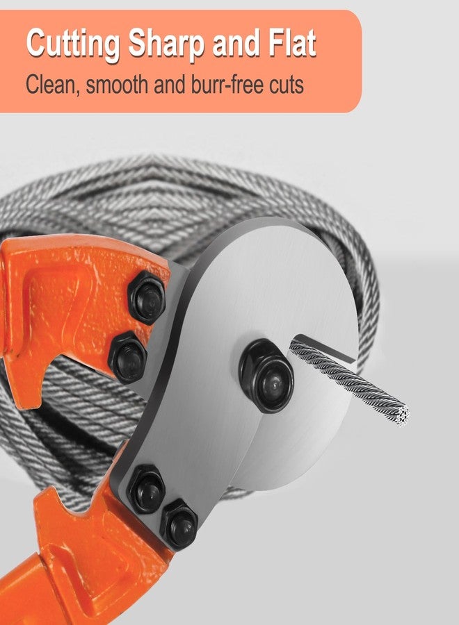 Gvtufeil Hardened Cable Cutter, 18" Heavy Duty Wire Rope Cutter, Industrial Strength Hand Tool Wire Cutters up to 5/16" Stainless Steel Wire, Hard Wire Ropes, Manganese Steel - Image 5