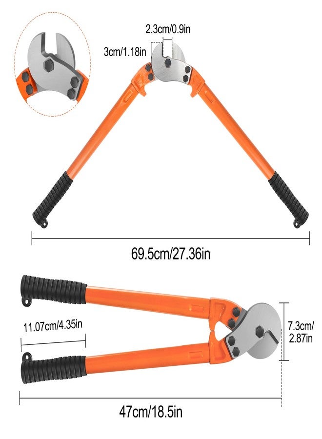 Gvtufeil Hardened Cable Cutter, 18" Heavy Duty Wire Rope Cutter, Industrial Strength Hand Tool Wire Cutters up to 5/16" Stainless Steel Wire, Hard Wire Ropes, Manganese Steel - Image 2