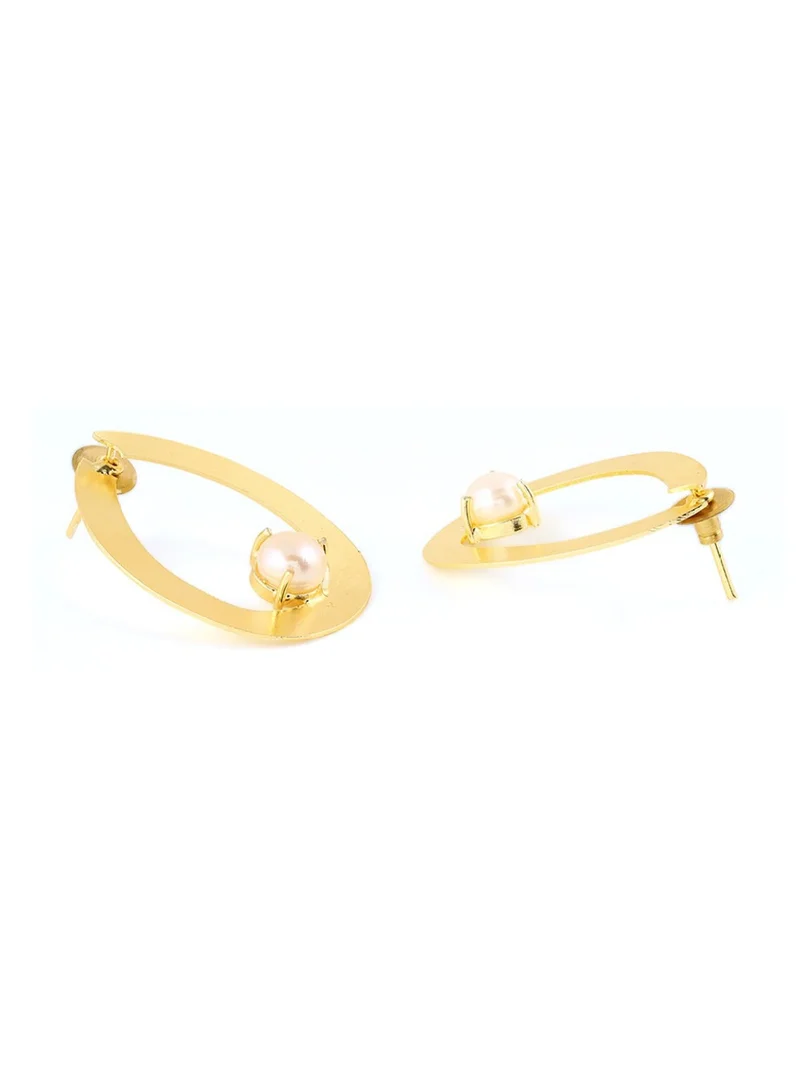 Priyaasi Artificial Beads Beaded Contemporary Hoop Earrings