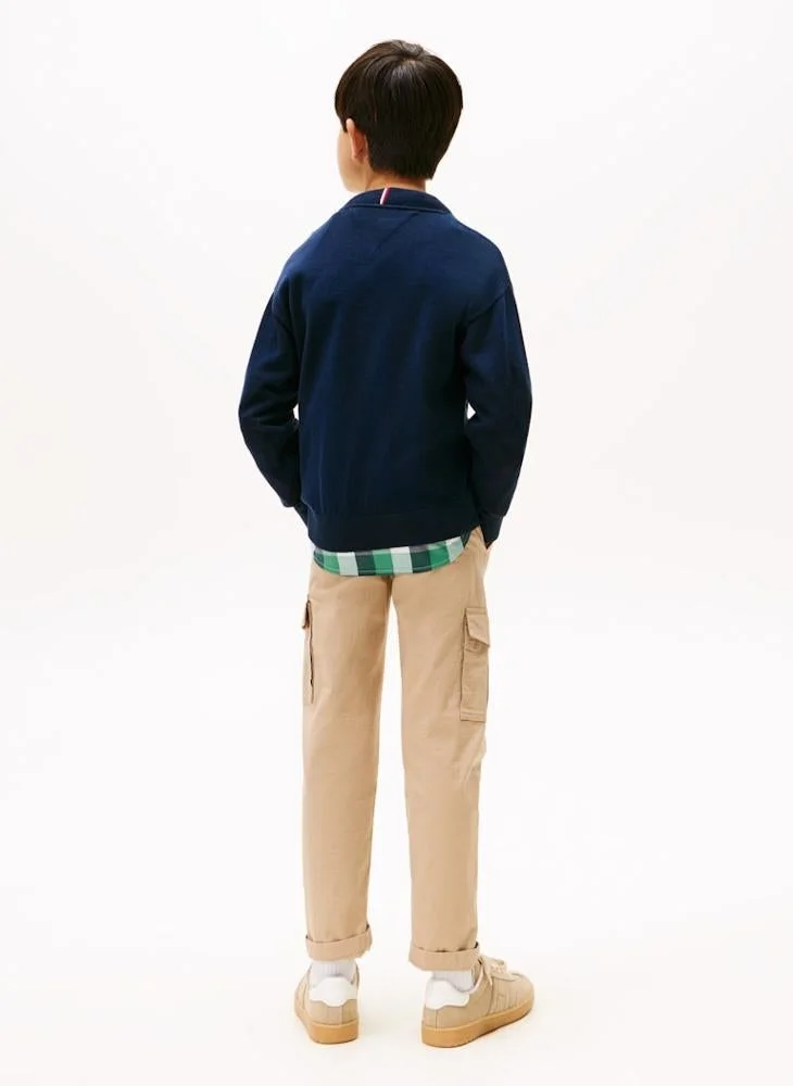TOMMY HILFIGER Kids Logo Crew Neck Sweatshirt