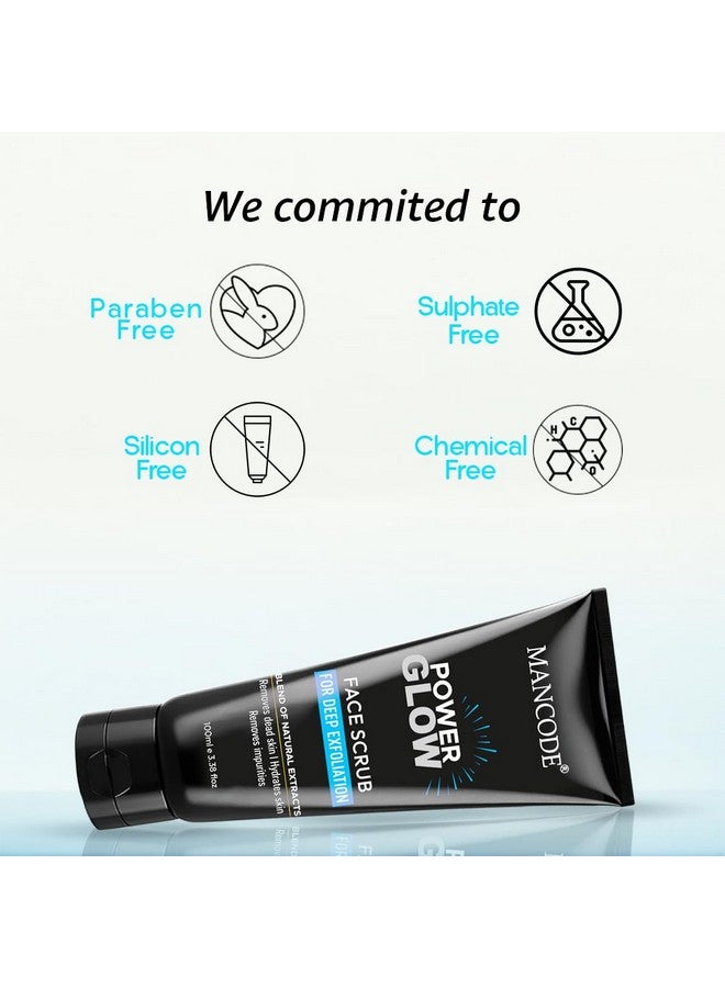 MAN CODE Mancode Power Glow Face Scrub for Men | Deep Exfoliation, Brightening & Hydrating | Removes Dead Skin & Impurities | Natural Ingredients with Saffron, Turmeric & Almond Oil | 100g - Image 5
