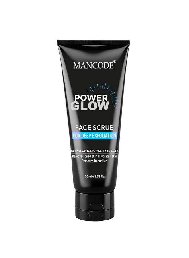 MAN CODE Mancode Power Glow Face Scrub for Men | Deep Exfoliation, Brightening & Hydrating | Removes Dead Skin & Impurities | Natural Ingredients with Saffron, Turmeric & Almond Oil | 100g - Image 1