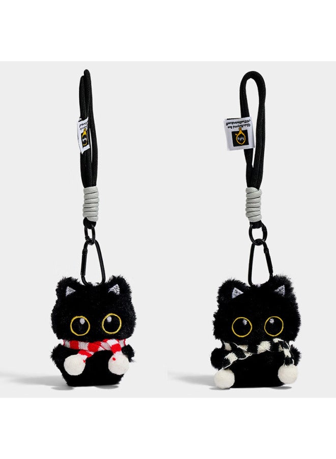 Murcia Black Cat Plush Toy Pendant Keychain Cute Doll Bag Charm Cat Toy Couple Gift Meow - Image 1