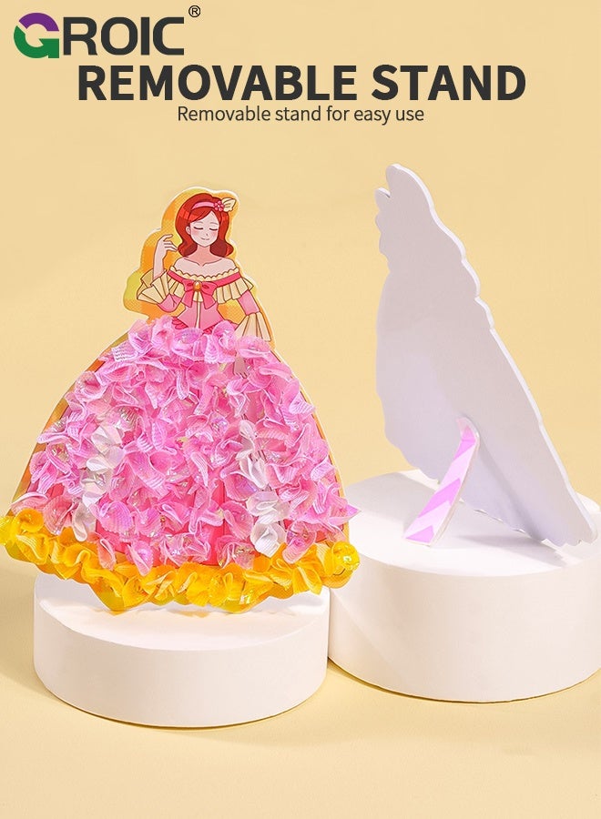 GROIC Poke in Fun Art Craft Set for Girls, Princesses Poke Art Activities, Magic Princess Crafts for Kids, Princess Dress-up DIY Craft Kits, Art Toys Gifts for Girls & Boys - Image 5