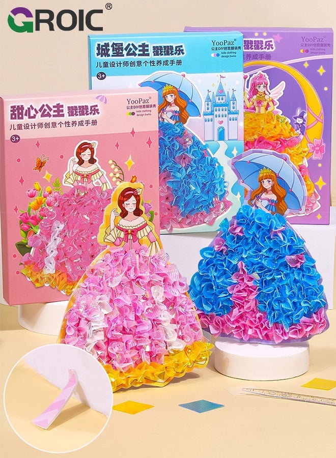 GROIC Poke in Fun Art Craft Set for Girls, Princesses Poke Art Activities, Magic Princess Crafts for Kids, Princess Dress-up DIY Craft Kits, Art Toys Gifts for Girls & Boys - Image 2