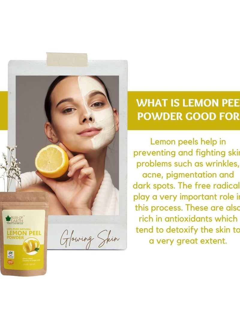 BLISS OF EARTH Bliss of Earth 100% Pure Lemon Peel Powder 100g Pack of 5  - Image 5