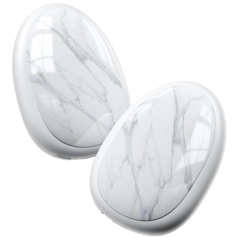 coldSky Hand Warmers Rechargeable 2 Pack  Ai Temperature Control Electric Handwarmers  Stone Shape Portable Pocket Heater  Great Gift For Christmas Hunting  Golf  Camping White - Image 1