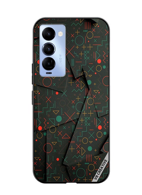 Protective Case Cover For Tecno Camon 18/18 P Geometric Circles Design Multicolour