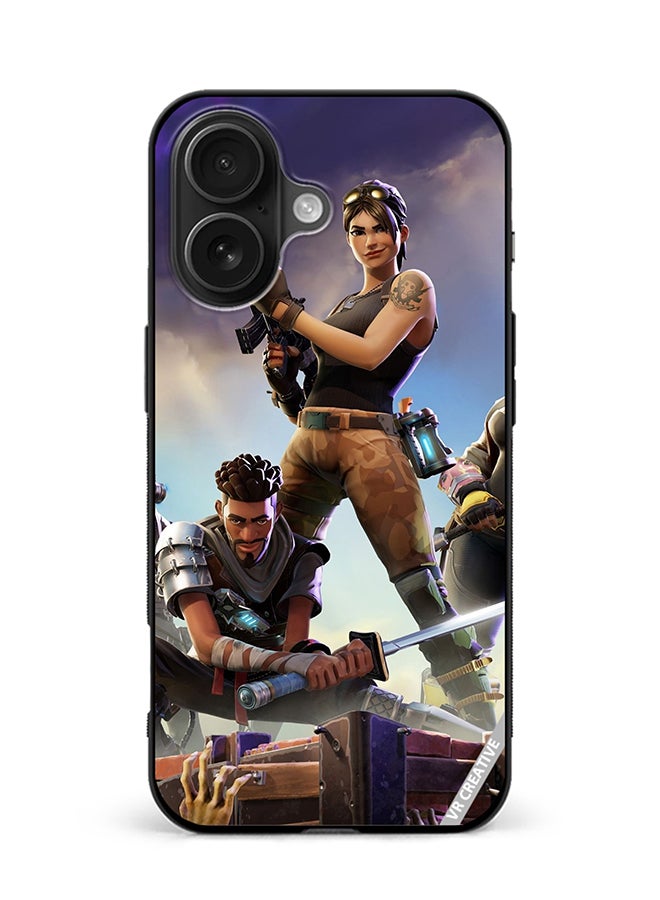 VR CREATIVE Protective Case Cover For Apple iPhone 16 Fortnite Design Multicolour