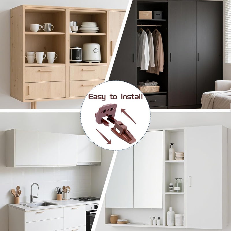 ChenYu 5 sets for kenlin Drawer Slide Track Guide Glide - Replacement Parts for Dressers and Nightstands - Bottom Mount - Brown (5) - Image 3