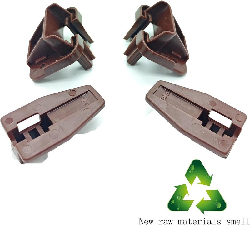 ChenYu 5 sets for kenlin Drawer Slide Track Guide Glide - Replacement Parts for Dressers and Nightstands - Bottom Mount - Brown (5) - Image 4
