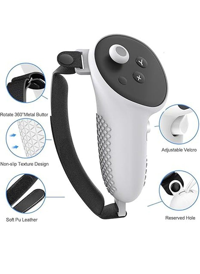 general VR Accessories for Meta Quest 3, 6-in-1 Silicone Case for Oculus Quest 3, Controller Grip Case, VR Case Cover, Face Mask (White) - Image 4