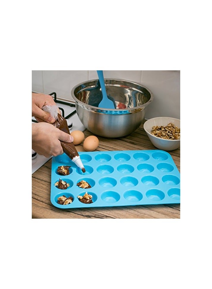 erorex Large Mini Muffin Pans - 24 Cup Jumbo Silicone Pan for Cupcakes and Premium Baking - Non Stick Tray/Bakeware - Silicon Mold  - Image 5