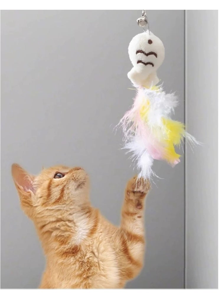 🎠 لعبة قطط تفاعلية بدون بطارية – تصميم كرتوني مع عصا قابلة للدوران وإبرة شفط - Image 5