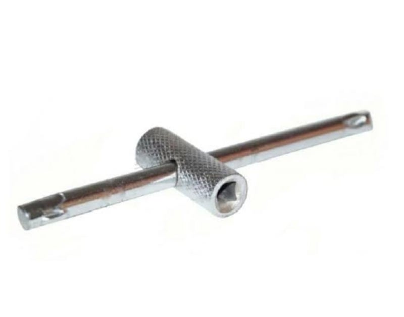 Essential Oxygen Gas Cylinder Keys Single Ended 8x10mm Wrench Spanner Chrome Plated  - Image 3
