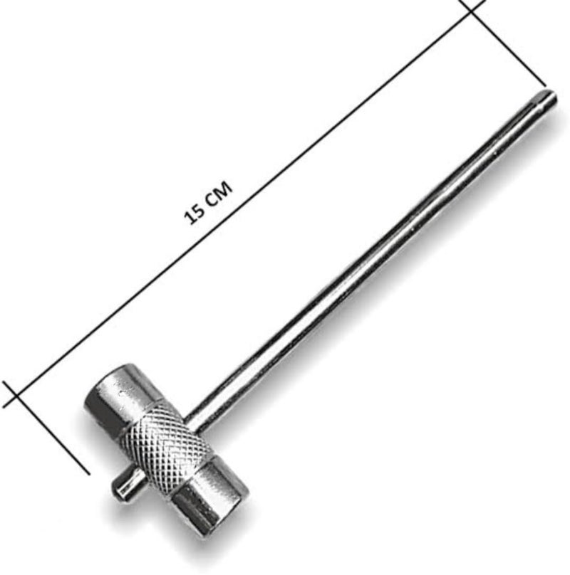 Essential Oxygen Gas Cylinder Keys Single Ended 8x10mm Wrench Spanner Chrome Plated  - Image 4
