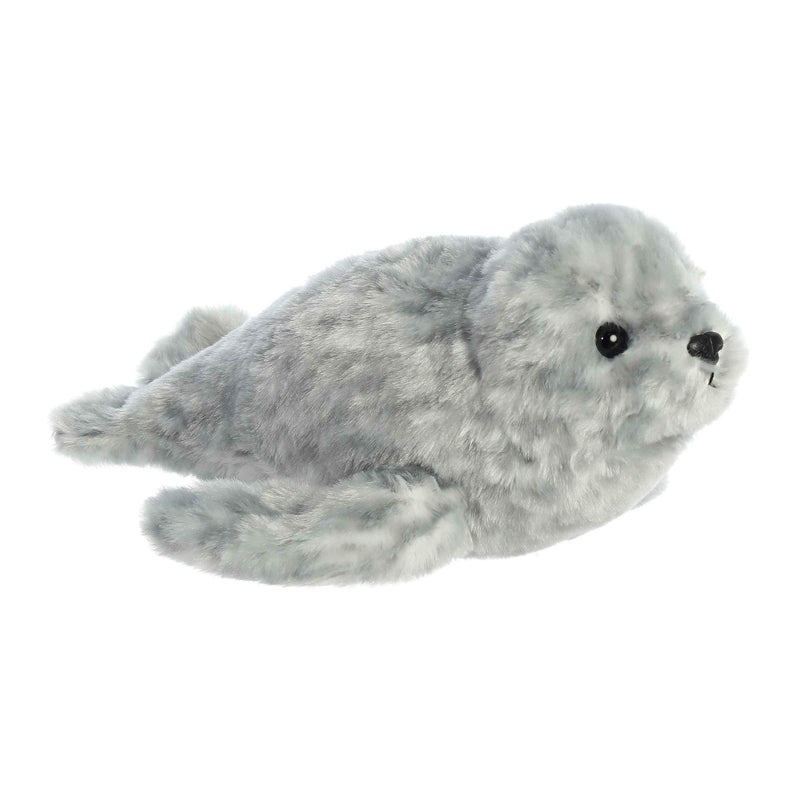 AuroraÂ® Adorable Mini Flopsieâ„¢ Harbor Seal Stuffed Animal - Mini Companions Ready for Playful Adventures - for Kids All Ages, Toddlers, Adults, and Families - Gray 8 Inches - Image 1