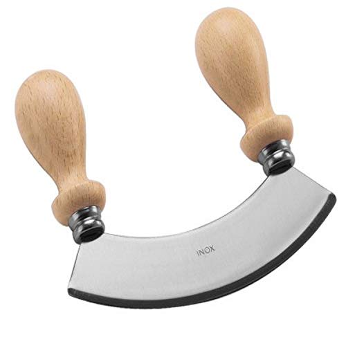 Eppicotispai Stainless Steel 6-Inch Mezzaluna Chopper/Mincer with Wooden Handle, Small as dimensions on the blade is indeed 6-inches - Image 4
