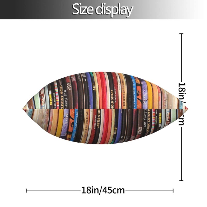 HANGWWZQ Indie Rock Vinyl Records Square Pillow Case Throw Pillow Covers Decorative Pillowcase Cushion Cover with Car Couch Sofa Chair Bed Living Room 18x18 Inch - Image 3