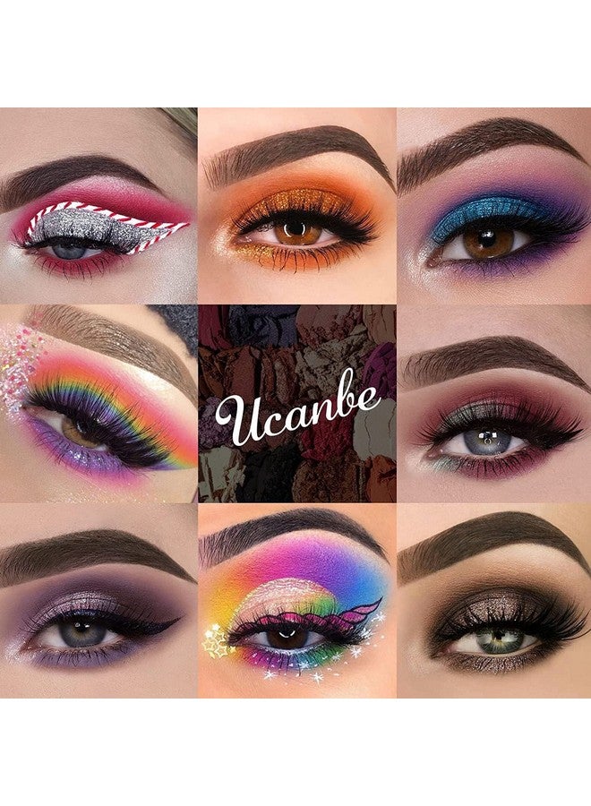 يوكانبي مجموعة ظلال العيون UCANBE 86 لونًا من ظلال العيون الطبيعية مع 15 قطعة من فرش المكياج، لامعة غير لامعة تدوم طويلاً ومقاومة للماء وظلال العيون الملونة وأحمر الخدود وبودرة التحديد الكل في واحد - Image 4