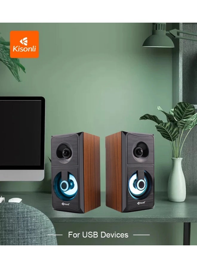 كيسونلي مكبر صوت Kisonli AC-9001 مع فيشة كهرباء – صوت قوي ونقي بتصميم مكتبي أنيق ومصدر طاقة مباشر - Image 2