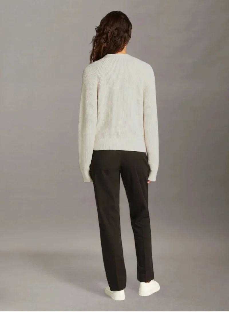 Calvin Klein Silver Lining Relaxed Ribbed Cardigan Jumper for Women | Best Price UAE