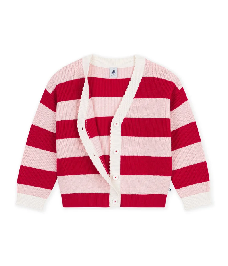 بيتي باتو Children's Stripy Wool And Cotton Cardigan