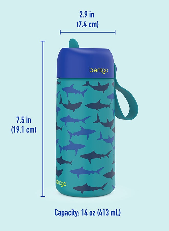 Bentgo Stainless Steel Insulated Watter Bottle 413 ml -  Shark - Image 2