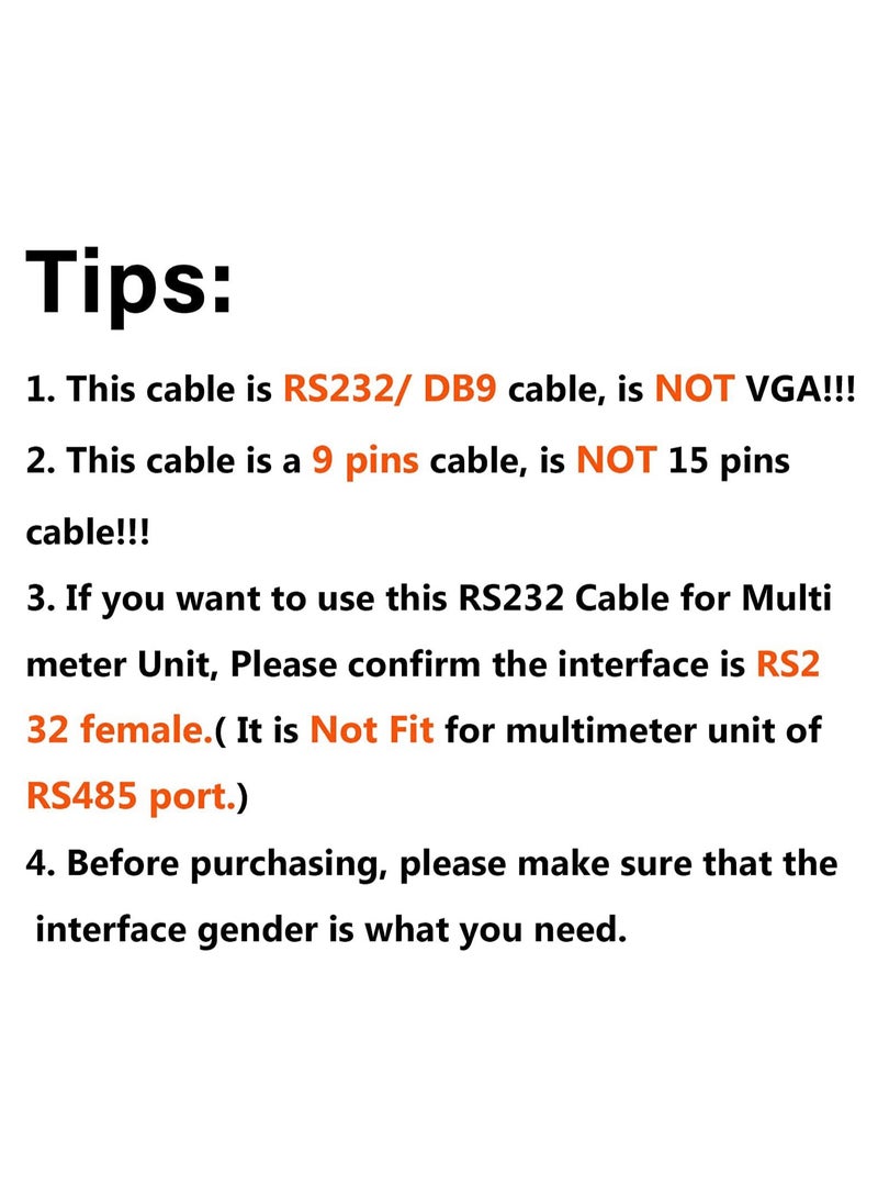 erorex USB to RS232 Adapter with PL2303 Chipset, USB 2.0 Male to RS232 Female DB9 Serial Converter Cable for Cashier Register, Modem, Scanner, Digital Cameras, CNC, 2 Meter - Image 4