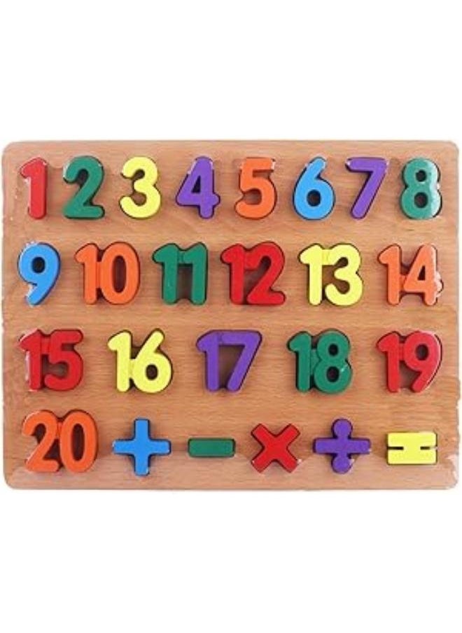 Bold number matching board 0-9 arithmetic operations 