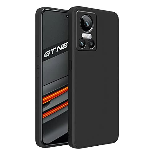 LIRAMARK Silicone Soft Back Cover Case for Realme GT Neo 3 5G (Silicone Black) - Image 1