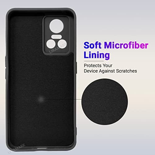 LIRAMARK Silicone Soft Back Cover Case for Realme GT Neo 3 5G (Silicone Black) - Image 2