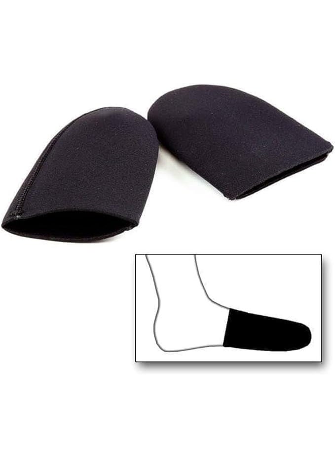 رفادات حذاء نيوبرين سوداء للجزء الأمامي من القدم ، زوج واحد لزعانف المونو و للأنشطة الخارجية مثل ركوب الدراجات والجري والمشي لمسافات طويلة - تصميم متين ومريح - Image 3