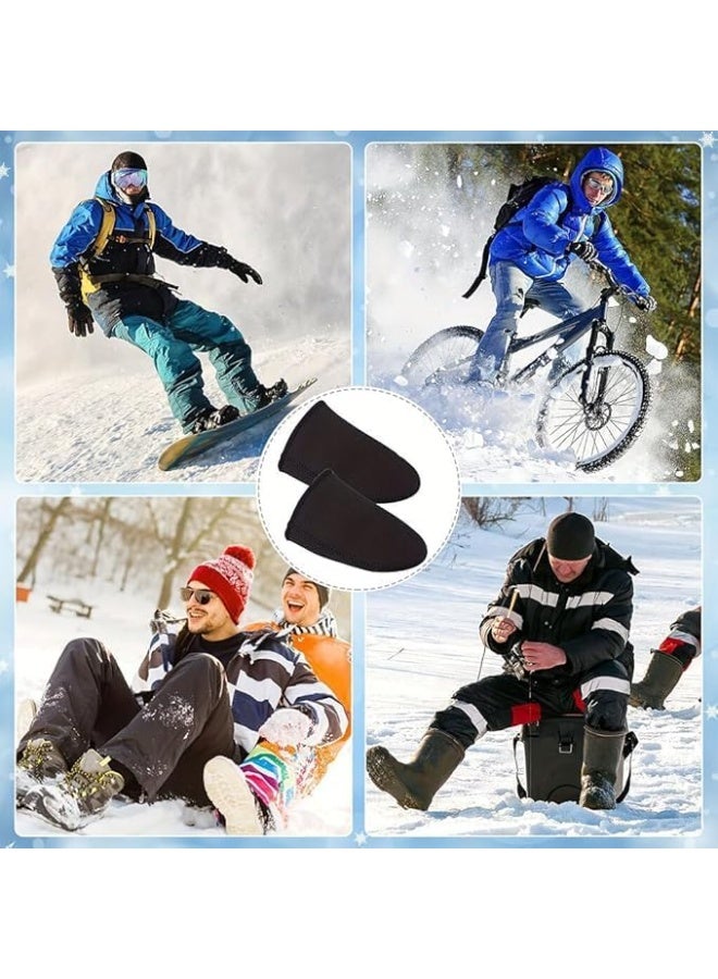 رفادات حذاء نيوبرين سوداء للجزء الأمامي من القدم ، زوج واحد لزعانف المونو و للأنشطة الخارجية مثل ركوب الدراجات والجري والمشي لمسافات طويلة - تصميم متين ومريح - Image 4