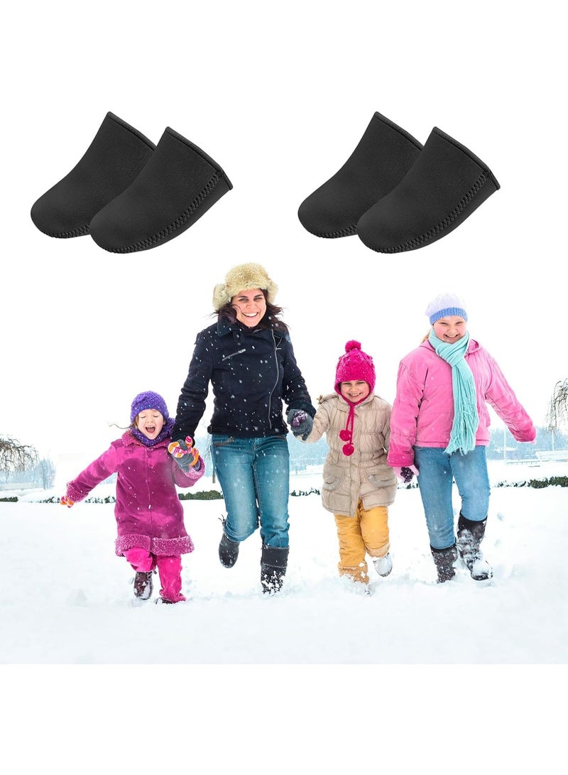 رفادات حذاء نيوبرين سوداء للجزء الأمامي من القدم ، زوج واحد لزعانف المونو و للأنشطة الخارجية مثل ركوب الدراجات والجري والمشي لمسافات طويلة - تصميم متين ومريح - Image 5