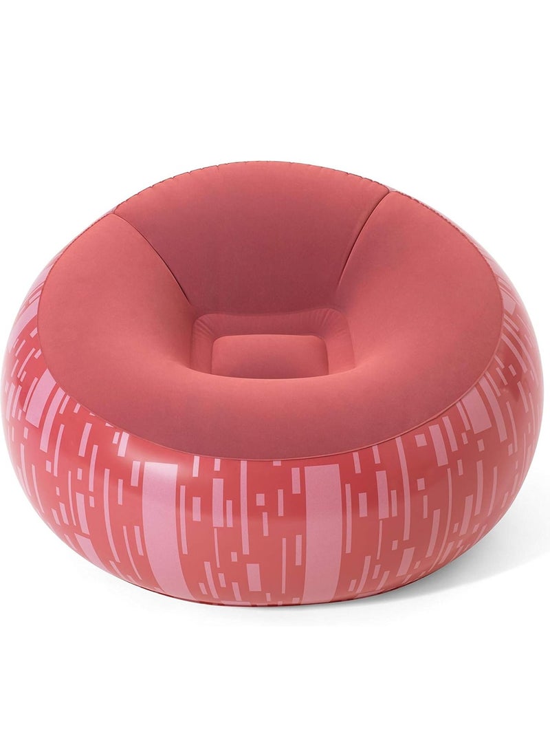 Bestway Inflatable Air Chair, Stand Up Pillow, for Indoor and Outdoor Use, Suitable for Children and Adults 112X112X66 CM (75052) (RED)  - Image 1