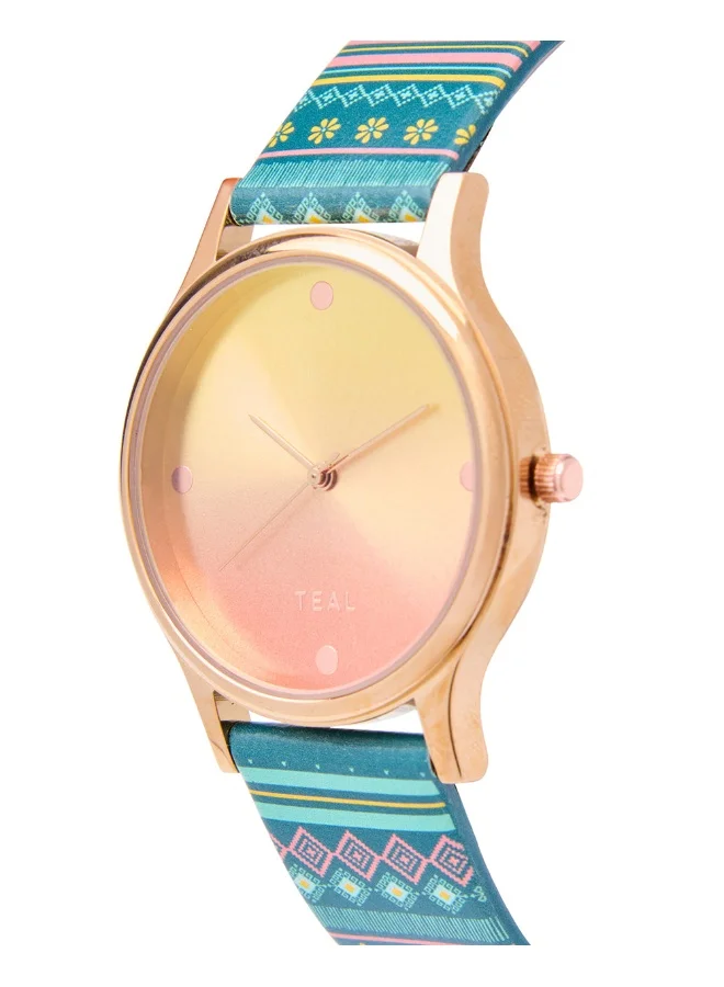 تشامباك ساعة Chumbak Analog Ombre Aztec المطبوعة