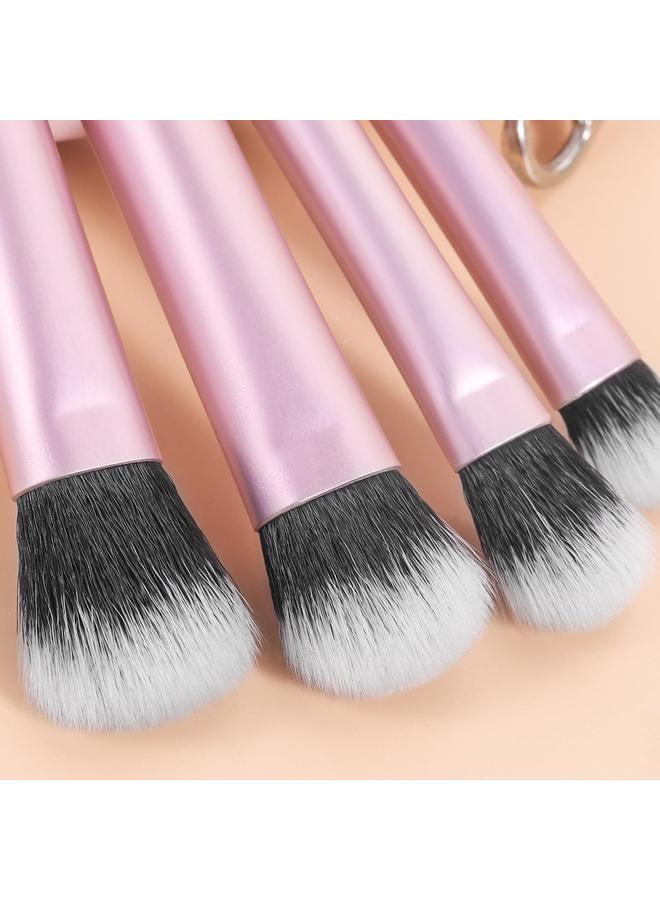 10 PCS Makeup Brushes Set, Portable Travel Set With Storage Bag for Foundation, Powder, Concealers, Contour, Blush, Eye Shadows - Image 2