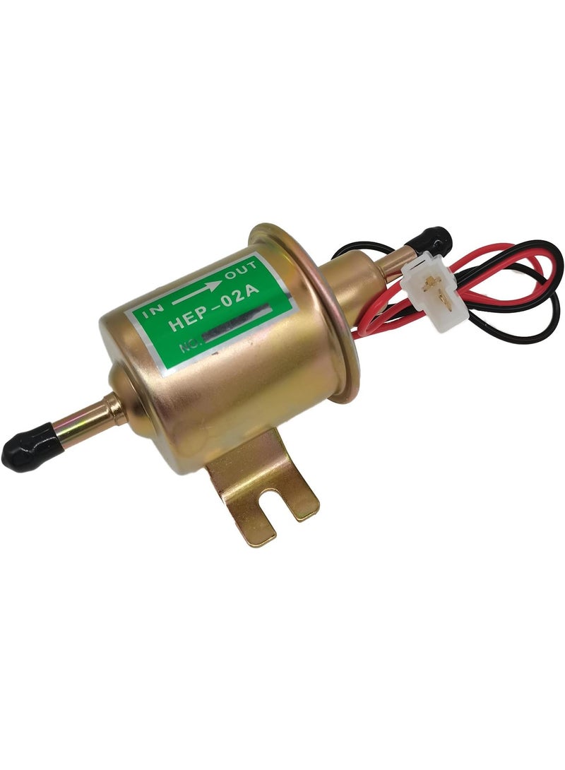 HEP-02A 12V Electric Fuel Pump Metal Solid Petrol 12 Volts Replacement For Motorcycle Carburetor ATV Trucks Boats For Gasoline or Diesel Engine HEP02A Low Pressure Gas Diesel Fuel Pump 2.5-4psi - Image 2