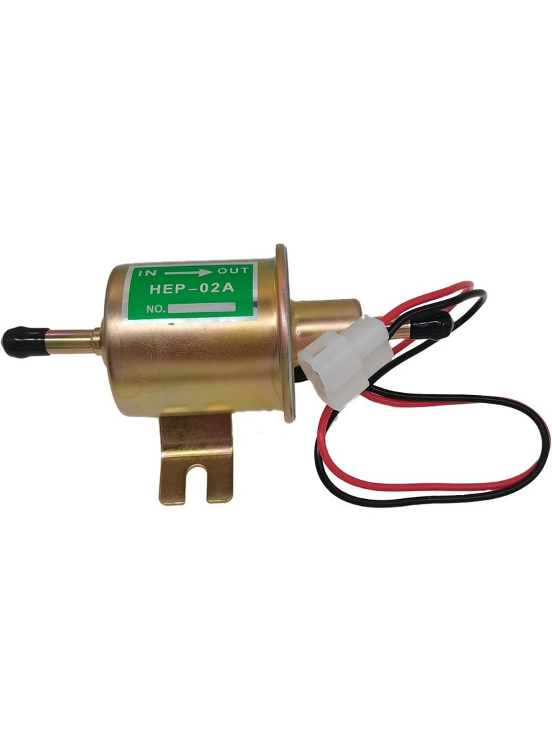 HEP-02A 12V Electric Fuel Pump Metal Solid Petrol 12 Volts Replacement For Motorcycle Carburetor ATV Trucks Boats For Gasoline or Diesel Engine HEP02A Low Pressure Gas Diesel Fuel Pump 2.5-4psi - Image 4