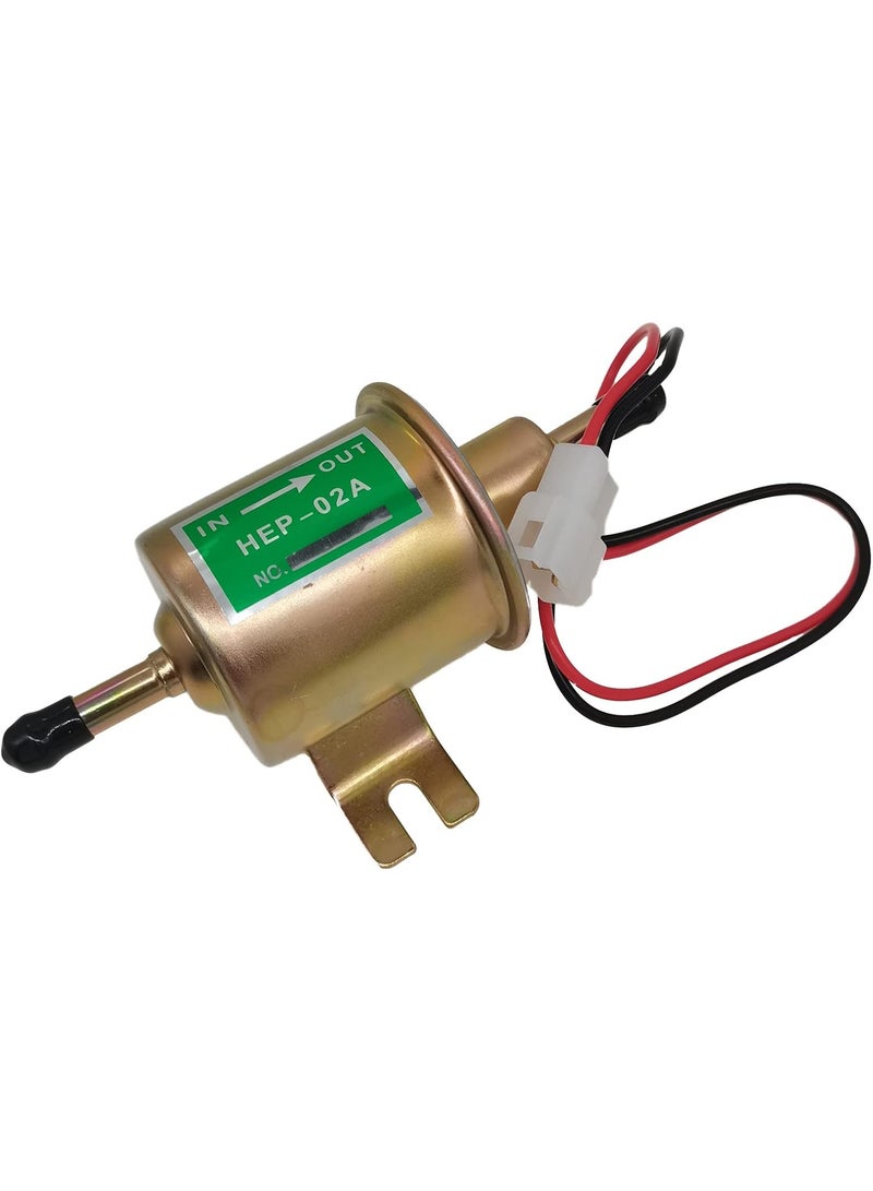 HEP-02A 12V Electric Fuel Pump Metal Solid Petrol 12 Volts Replacement For Motorcycle Carburetor ATV Trucks Boats For Gasoline or Diesel Engine HEP02A Low Pressure Gas Diesel Fuel Pump 2.5-4psi - Image 5